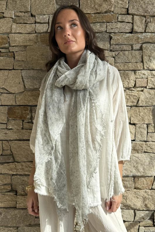 Speckled Rustic Scarf Grey /30=